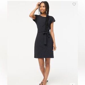 NWT J Crew Short-sleeve tie-waist T-shirt dress black small